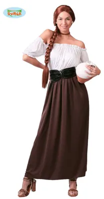 Produktbild von Wirtin Mittelalter schulterfreies Kostüm für Damen Gr. M-L, Größe:L