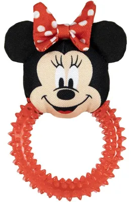 Image de Jouets pour chiens Disney Minnie Mouse - Anneau de dentition avec couineur & soins dentaires