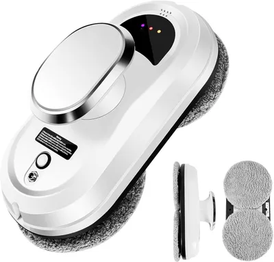 Produktbild von Fensterputzroboter, Elektrischer Fensterreiniger, Fenstersauger, 80W 5600Pa Automatischer Fensterputze, mit Fernbedienung