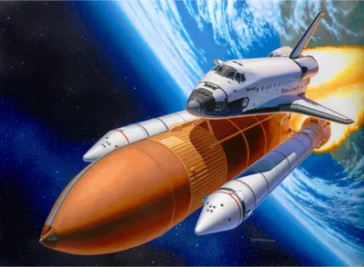 Obrázok produktu pre Revell Space Shuttle Discovery + Booster Rockets, Vesmírna loď, Montážna sada, 1:144, Plast, Pro, 97 kusov