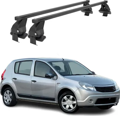 Image de Barres Transversales Menabo pour Dacia Sandero 2008-2012 Noir