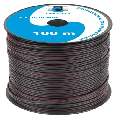 Produktbild von CCA Cabletech Lautsprecherkabel 2x 0,16mm 100m schwarz rot