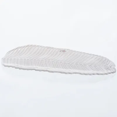 Produktbild von BANANO rectangular plate - weiß - 10x37x2cm - Glas