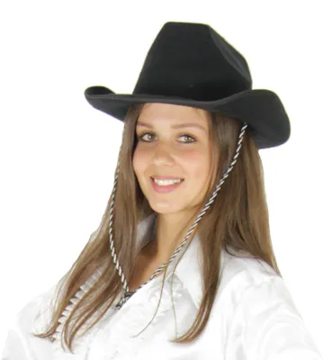 Produktbild von Sheriffhut aus schwarzem Velour, Kopfumfang ca. 58 cm