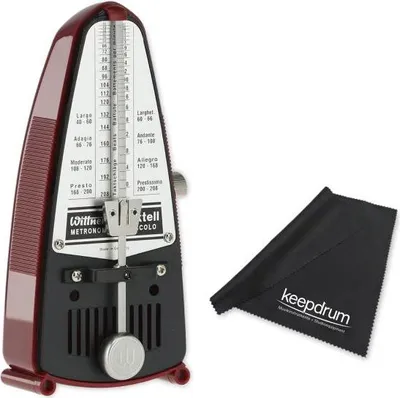 Image de Wittner Métronome 834 Taktell Piccolo mécanique rouge avec tissu