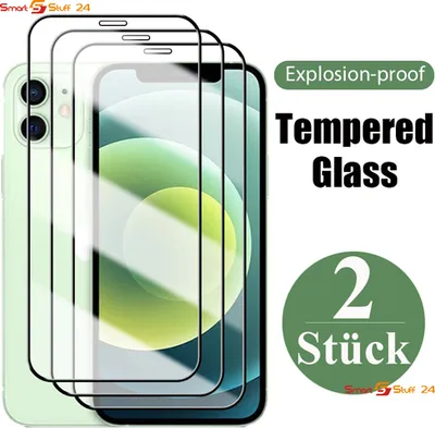 A product image showing multiple screen protectors for a smartphone, along with marketing text and graphics.