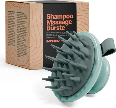 Produktbild von IMPERIO Shampoo Massagebürste zur Durchblutung der Kopfhaut für gesundes Haarwachstum (mint)