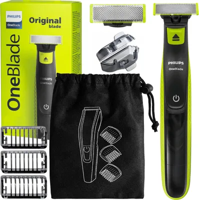 Immagine prodotto di Philips Shaver OneBlade QP2724/10 Set nero verde Custodia da viaggio Trimmer