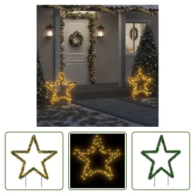 Zdjęcie produktu dla Gwiazda bożonarodzeniowa Living Store z kolcami ziemnymi i 115 diodami LED 85 cm