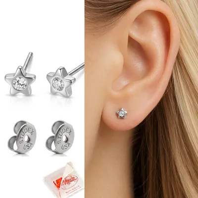 Produktbild von Medizinische Ohrstecker Erstohrstecker Stern von Studex weiß