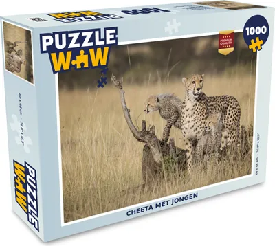 Obrázek produktu pro MuchoWow MuchoWow® Puzzle 1000 ks Gepard s mláďaty