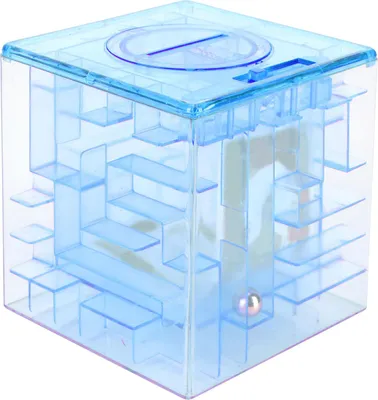 Image de Mini Tirelire Jeu de labyrinthe innovant Caisse à monnaie Jouet éducatif Cadeau pour enfants KidsBlue