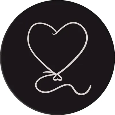 Obrázok produktu pre PopSockets Heart Balloon, Mobilný telefón / smartfón, Pasívny držiak, Ručne, Čierna, Biela