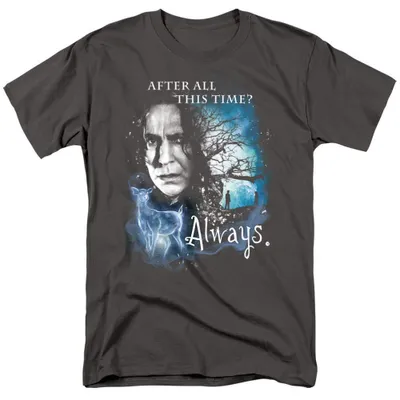 Immagine prodotto di Maglietta unisex "Dopo tutto questo tempo, sempre" ispirata a Harry Potter, taglia L, colore antracite (TV36504)