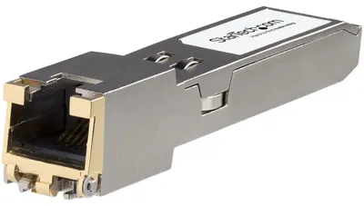 Produktbild von StarTech.com JL563A-ST Transceiver Modul (SFP+ Module, 100/1000/10000Base-TX HP kompatibel, Kupfer, RJ-45 Kupfer mit DDM)