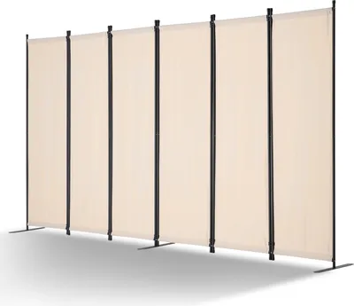 Obrázek produktu pro VEVOR 6panelový paraván 3110 x 1805 x 450 mm, skládací paraván a přenosný dělič místností, volně stojící, béžový