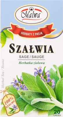 Productafbeelding van Malwa Kruidenthee Salie, 20 gram (20 x 1 gram)