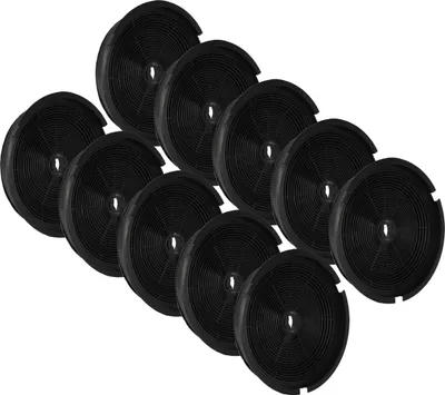 Produktbild von vhbw 10x Aktivkohlefilter kompatibel mit Seppelfricke DUO330-1 060510200 Dunstabzugshaube - 19 cm