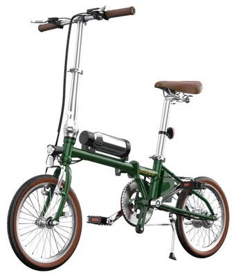 Immagine prodotto di E-bike pieghevole - Bicicletta elettrica compatta - Pneumatici da 40 cm - Motore da 250 W - Batteria al litio da 36 V e 5,2 Ah - 25 km/h - Autonomia di circa 25 km - Resistente agli spruzzi d'acqua (IPX5)