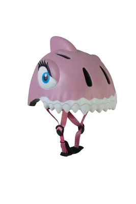 Produktbild von Crazy Safety Kinderhelm Hai rosa pink 49-55cm Kopfumfang Led-Licht