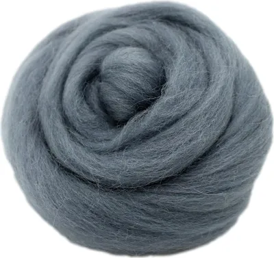 Produktbild von Filzwolle zum Trockenfilzen und Nassfilzen - Farbe Grau 20gr.