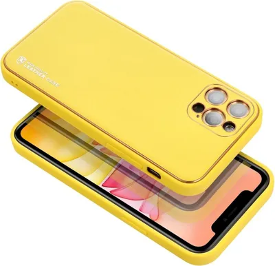 Produktbild von cofi1453 Leder Case Hülle Handyschale Handy-Hülle Cover Bumper kompatibel mit Samsung Galaxy A52s 5G (A528B) Gelb