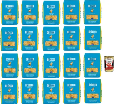 Produktbild von De Cecco Anellini N°71, 100% Italienisch Pasta Nudeln 20x 500g + Italian Gourmet Polpa 400g