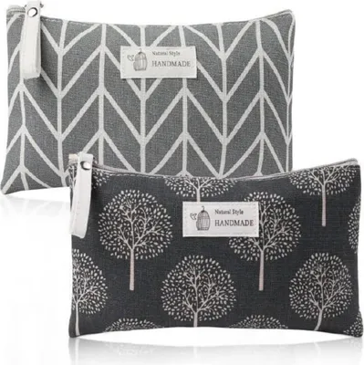 Produktbild von Aucuu Kosmetiktasche Segeltuch 4 Stück Klein Reise Makeup Tasche Organizer