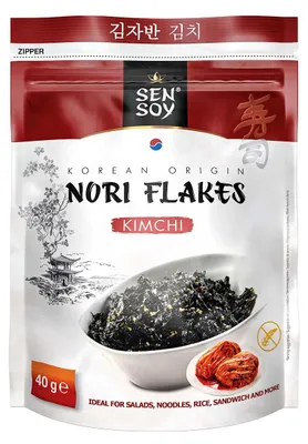 PŁATKI NORI KIMCHI BEZGLUTENOWE 40 g - SEN SOY