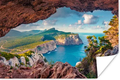 Produktbild von MuchoWow® Poster Höhle - Natur - Meer - Landschaft 180x120 cm - Fotoplakat