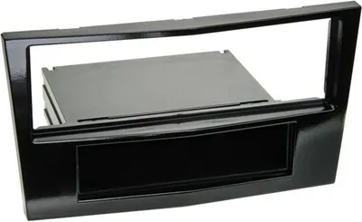Image de Adaptateur de façade 1-DIN avec vide poche compatible avec Opel "new" noir piano