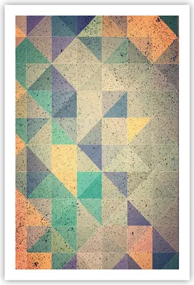 Produktbild von Poster - Poster ohne Rahmen - Abstraktion Dreieck Muster - 61x91,5 cm - Wand Bild - Wanddeko - Wandbilder - Kunstposter - Wandposter - Bilder - Kunstdruck - Wanddekoration - Wandbild - P2XPA61x91-4287
