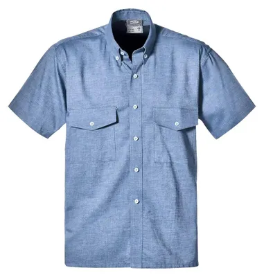 Produktbild von Sir Safety Oxford Herren Arbeitshemd Kurzarm 100% Baumwolle Hellblau, XL, Hellblau