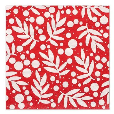 Produktbild von 360 Servietten, 3-lagig 1/4-Falz 33 cm x 33 cm rot "Holly"