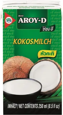 A carton of AROY-D Kokosmilch (Coconut Milk).