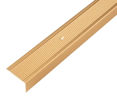 Produktbild von Alberts Treppenkanten-Schutzprofil | Aluminium, goldfarbig eloxiert | 1000 x 45 x 23 mm