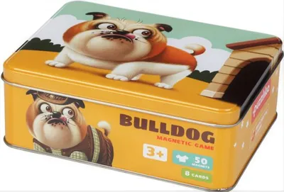Produktbild von Puzzlika Bulldogge – Hundemode – Magnetspiel, 50 Teile und 8 Vorlagen
