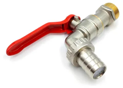 Produktbild von Kugelauslaufhahn 3/4" | lange Version | matt verchromt | mit Schlauchverschraubung | Profiqualität
