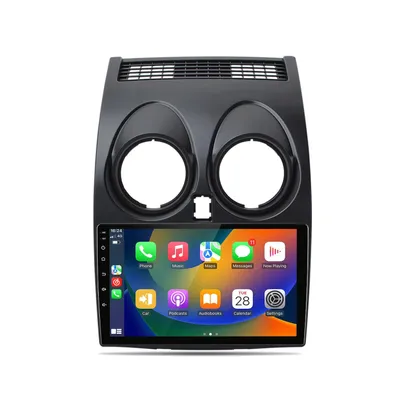 Immagine prodotto di Autoradio Android 15 da 9'' con 4+64 GB, CarPlay, processore a 8 core, 4 slot SIM, navigatore GPS; compatibile con Nissan Qashqai 1 J10 (2006-2013); Wi-Fi, Bluetooth, RDS, DAB, SWC, processore a 4 core