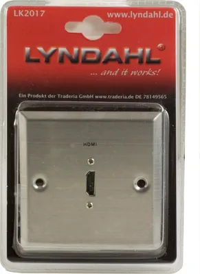 Produktbild von Lyndahl LK2017 HDMI Wandeinbaudose (Unterputzdose) Edelstahl
