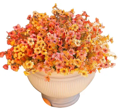Produktbild von 12 künstliche Blumenbündel für den Außenbereich, mehrfarbige Prunkwinde mit Eukalyptus, UV-beständige Kunstseidenblumen für Frühling und Sommer, ideal für Pflanzgefäße, Veranda, Terrasse und Garten.