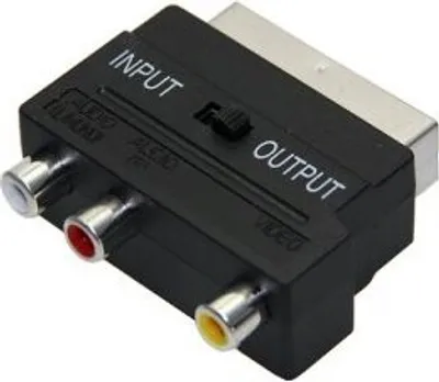 Produktbild von Scart zu Composite Audio Video Adapter; IN/OUT, Scartstecker (21-Pin)