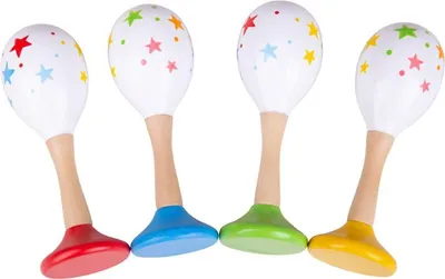 Imagen del producto de BigJigs: Bolas de samba de madera, instrumento musical para niños