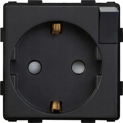 Produktbild von Steckdoseneinsatz 230V schwarz mit Schalter RTX SH