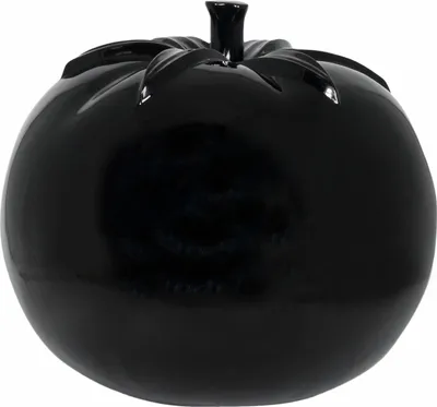 Produktbild von Deko-Tomate in Schwarz aus robustem Fiberglas, Größe XS - E2228-S1-B