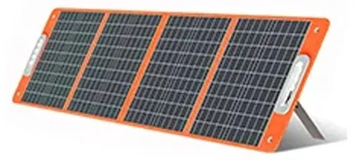 Immagine prodotto di Pannello solare portatile, pieghevole e leggero, ideale per campeggio e alimentazione di dispositivi. Potenza: 100W. Uscita USB-C: 65W