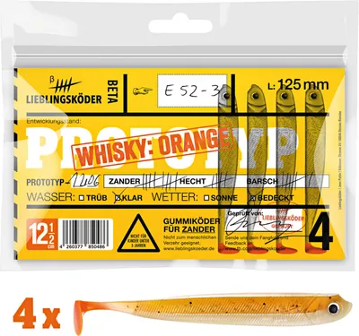 Produktbild von Lieblingsköder Gummifisch Zanderköder (12,5 cm, Whisky Orange) Farbe: Whisky Orange