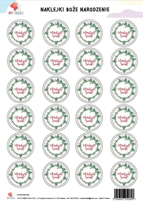 Produktbild von Weihnachtsaufkleber im A4-Format – All4Kids