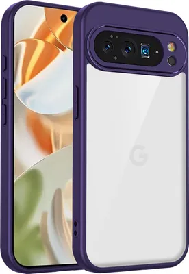 Produktbild von Hülle für Google Pixel 10 Pro Transparente Rückseite TPU Bumper Stoßfest Handyhülle Lila