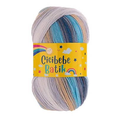 Produktbild von 100g Farbverlaufsgarn Cicibebe Batik Strickgarn Winterwolle Häkelgarn mehrfarbig